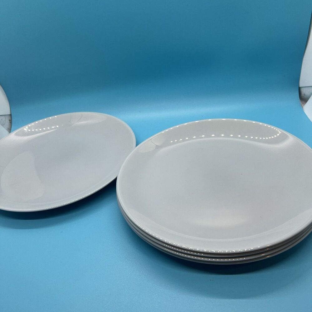 5 Ikea DINERA GRAY Salad Plates 7 1/2" glossy